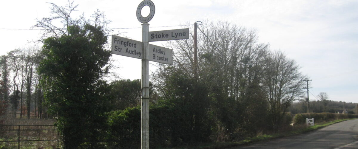 Stoke Lyne Road Sign